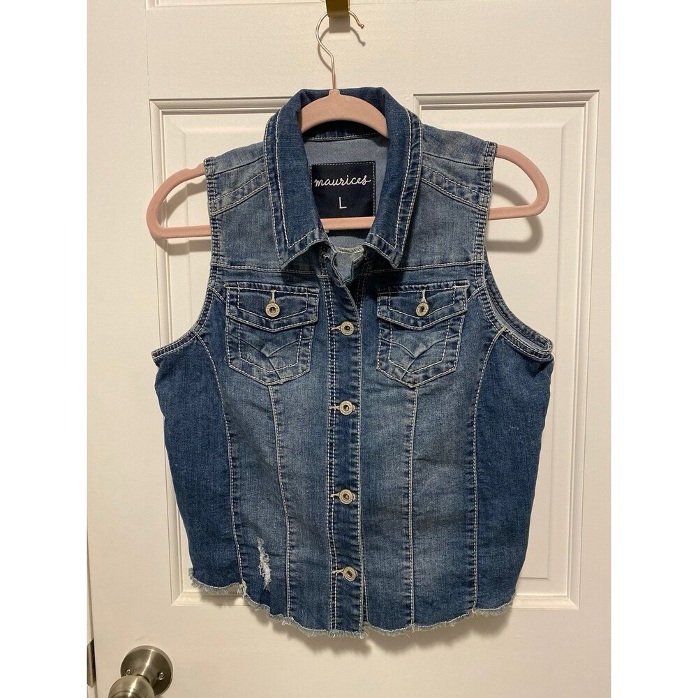 Maurices Denim Vest Women’s Size Large